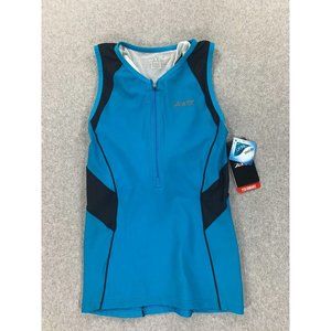 NWT Zoot Sports Half Zip Performance Tri Jersey‎ Top (Women's Medium) Blue